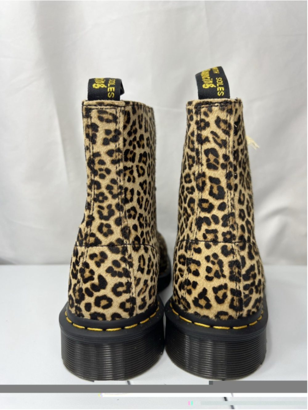 Dr Martens 1460 Pascal Leopard Cow Hair Lace Up Boot US M 9 W 10 Unisex Festive - Picture 5 of 13